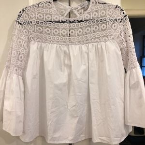 NEW White Cotton ENDLESS ROSE Top REVOLVE SZ XS